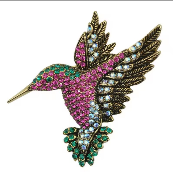 🆕Just In... Rhinestone Hummingbird Brooche. - Picture 2 of 6